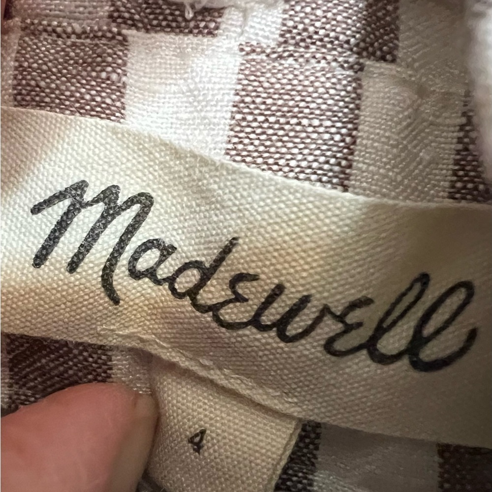 Breezy striped Linen-Blend Paperbag pants Madewell sz 4 Breezy comfy like new - Picture 9 of 12